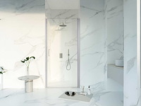 Fortifura galeria douchedeur brushed nickel 90x200cm easy clean pvd - afbeelding 1 van  3