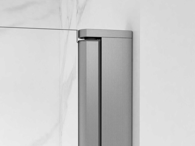 Fortifura galeria douchedeur brushed nickel 90x200cm easy clean pvd - afbeelding 2 van  3