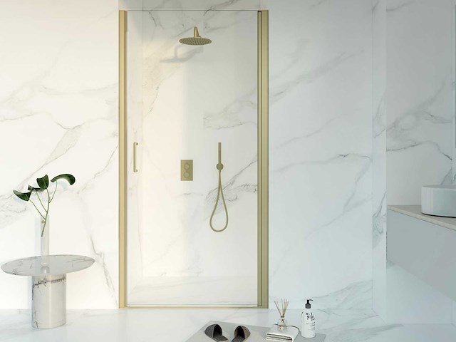 Fortifura galeria douchedeur geborsteld goud 80x200 cm antikalk - afbeelding 1 van  5