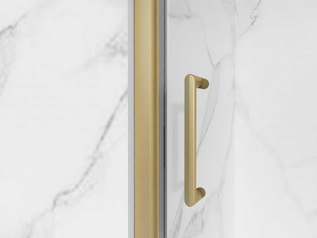 Fortifura galeria douchedeur geborsteld goud 80x200 cm antikalk - afbeelding 2 van  5