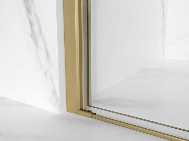 Fortifura galeria douchedeur geborsteld goud 80x200 cm antikalk - afbeelding 4 van  5