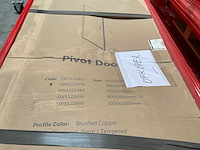 Fortifura galeria douchedeur geborsteld koper pvd 90x200cm veiligheidsglas anti kalk sw1122496 - afbeelding 2 van  2