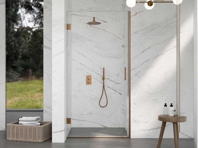 Fortifura galeria douchedeur glasplaat 90x200cm antikalk veiligheidsglas - afbeelding 1 van  3