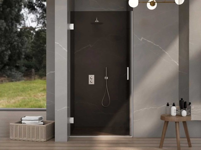 Fortifura galeria douchedeur glasplaat rookglas 100x200 cm easy clean - afbeelding 1 van  3