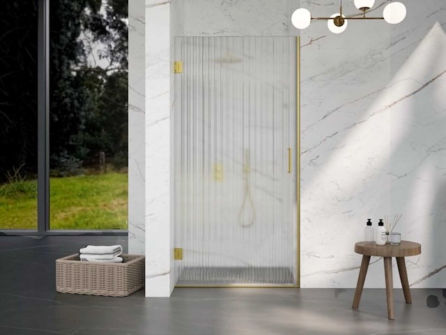 Fortifura galeria douchedeur ribbel glasplaat 100x200cm easy clean - afbeelding 3 van  3
