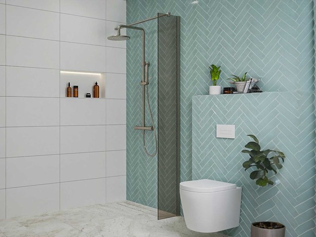 Fortifura galeria douchewand 30x200 rookglas easy clean sw797935 - afbeelding 1 van  3
