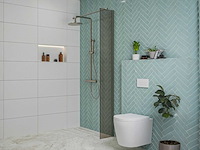 Fortifura galeria douchewand 30x200 rookglas easy clean sw797935 - afbeelding 1 van  3