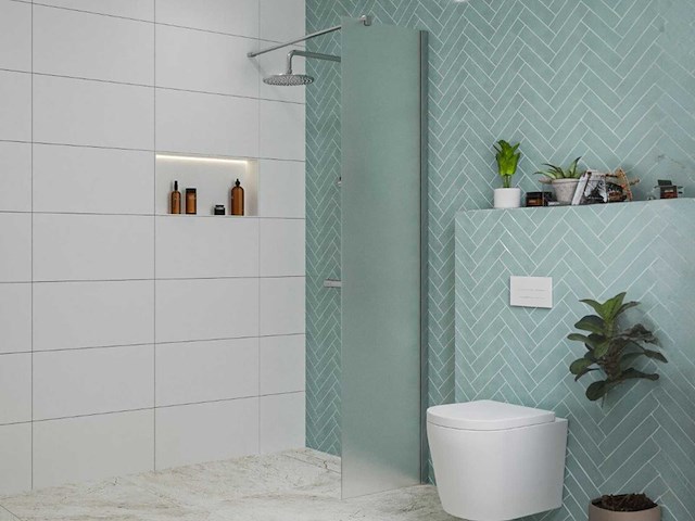 Fortifura galeria douchewand mat glas 50x200 easy clean - afbeelding 1 van  3
