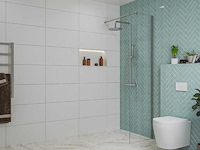 Fortifura galeria inloopdouche glasplaat easy clean 40x200cm