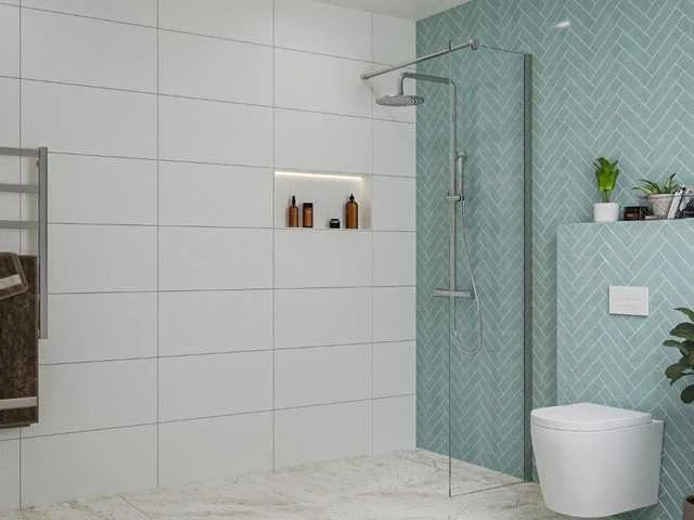 Fortifura galeria inloopdouche glasplaat easy clean 40x200cm - afbeelding 1 van  2