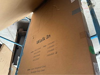 Fortifura galeria inloopdouche glasplaat halfhoge 140x80cm rookglas 8mm antikalk - afbeelding 2 van  2