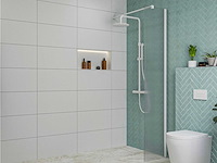 Fortifura galeria inloopdouche ribbel glas 40x200 cm easy clean - afbeelding 1 van  3