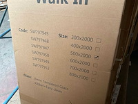 Fortifura galeria inloopdouche ribbelglas glasplaat easy clean 50x200cm - afbeelding 2 van  3