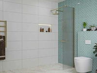 Fortifura galeria inloopdouche ribbelglas glasplaat easy clean 50x200cm