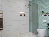 Fortifura galeria inloopdouche ribbelglas glasplaat easy clean 50x200cm - afbeelding 1 van  3