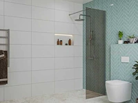Fortifura galeria inloopdouche rookglas glasplaat easyclean 60x200cm