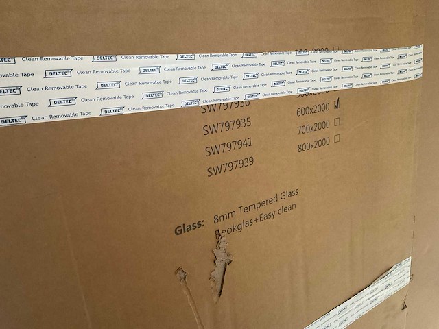 Fortifura galeria inloopdouche rookglas glasplaat easyclean 60x200cm - afbeelding 2 van  3