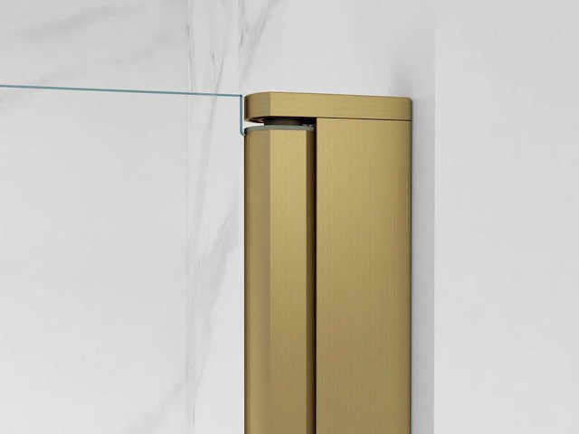 Fortifura galeria sw1122488 douchedeur 90x200 geborsteld messing pvd easyclean antikalk - afbeelding 2 van  3