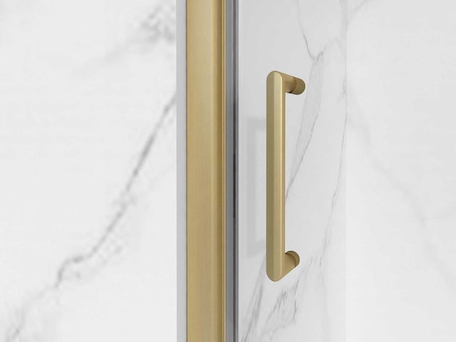 Fortifura galeria sw1122488 douchedeur 90x200cm geborsteld messing pvd easyclean antikalk - afbeelding 3 van  4