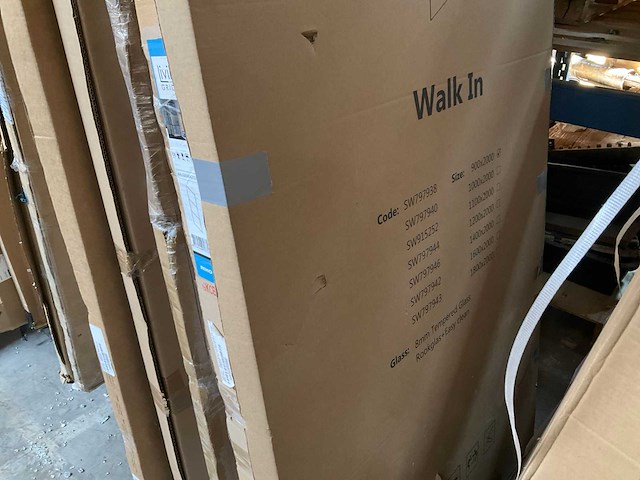 Fortifura galeria sw797938 douchewand 90x200 rookglas easy clean - afbeelding 2 van  3