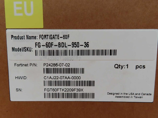 Fortinet - fortigate 60f - firewall - afbeelding 2 van  2