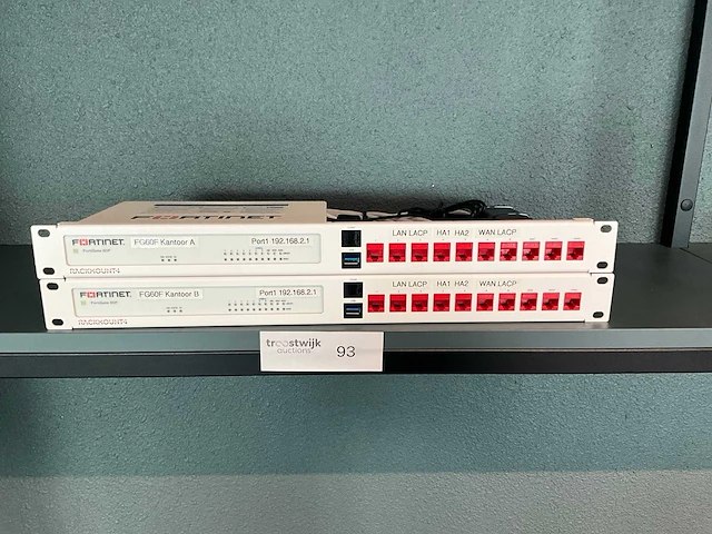 Fortinet fortigate 60f hardware-firewall (2x) - afbeelding 1 van  5