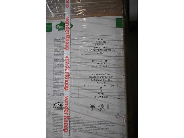 Fortreco power washed 70-30 coco substraat mat (700x) - afbeelding 2 van  6