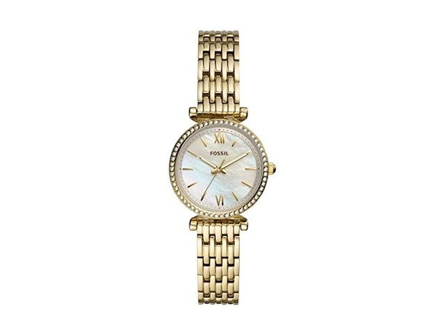 Fossil carlie mini es4735 dameshorloge 28mm goudkleurig - afbeelding 1 van  3