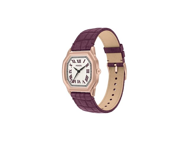 Fossil es5428 analoog kwarts horloge met lederen armband - afbeelding 1 van  4