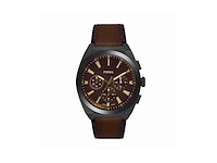 Fossil everett fs6108 horloge leer bruin 44 mm