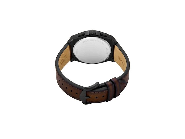 Fossil everett fs6108 horloge leer bruin 44 mm - afbeelding 3 van  4