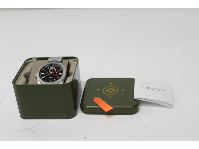 Fossil fs6095 heren horloge 44mm zilverkleurig - afbeelding 4 van  5