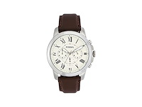 Fossil grant fs4735 herenhorloge 44 mm zilverkleurig - afbeelding 1 van  2