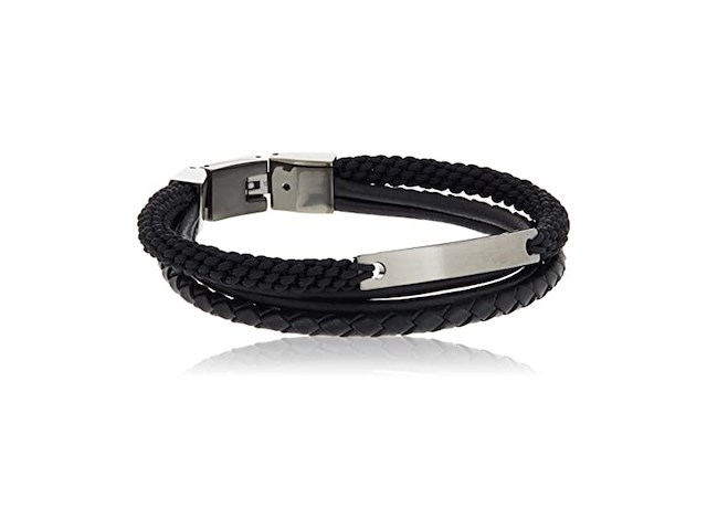 Fossil jf03185793 herenarmband 180 mm zwart - afbeelding 1 van  2