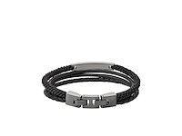 Fossil jf03185793 herenarmband 180 mm zwart - afbeelding 2 van  2