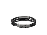 Fossil jf03185793 herenarmband 180 mm zwart/zilver - afbeelding 3 van  4