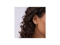 Fossil jf04532710 heritage crest goudkleurige oorknopjes - afbeelding 2 van  2