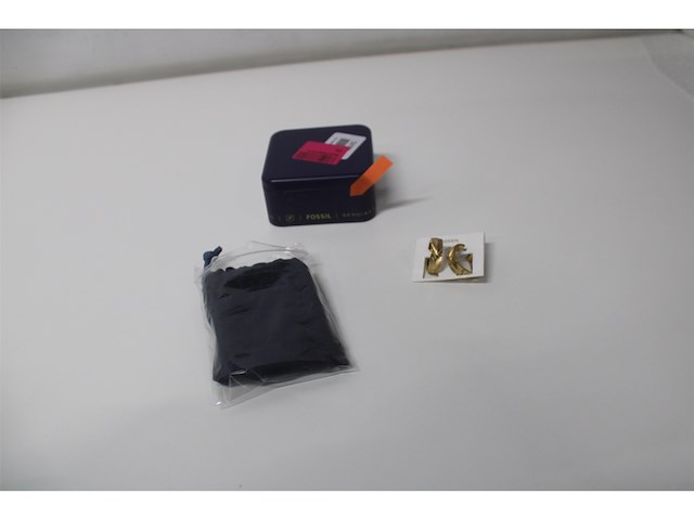 Fossil jf04532710 heritage crest goudkleurige roestvrijstalen oorknopjes - afbeelding 3 van  4