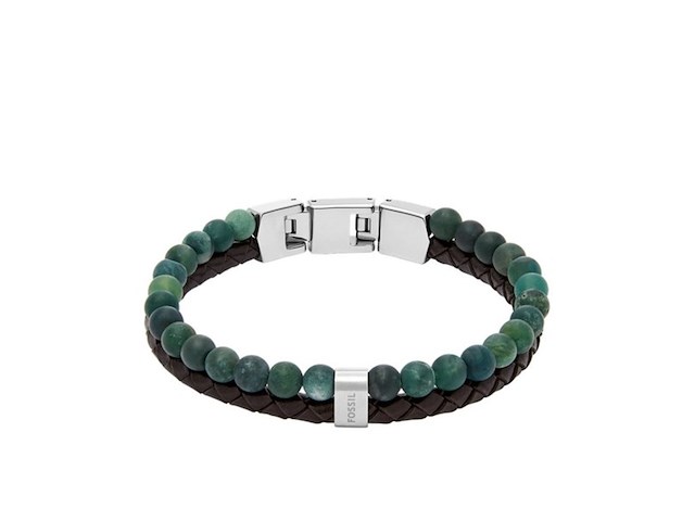 Fossil jf04854040 heren armband 21.5cm zilverkleurig - afbeelding 1 van  1