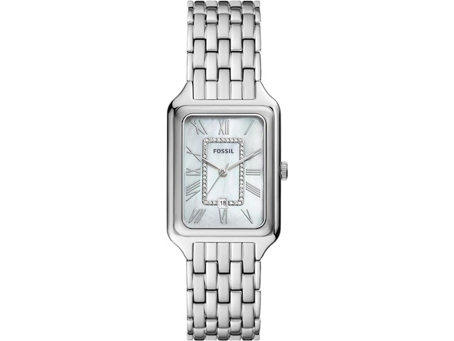 Fossil raquel es5306 dames horloge 26 mm zilverkleurig - afbeelding 1 van  6