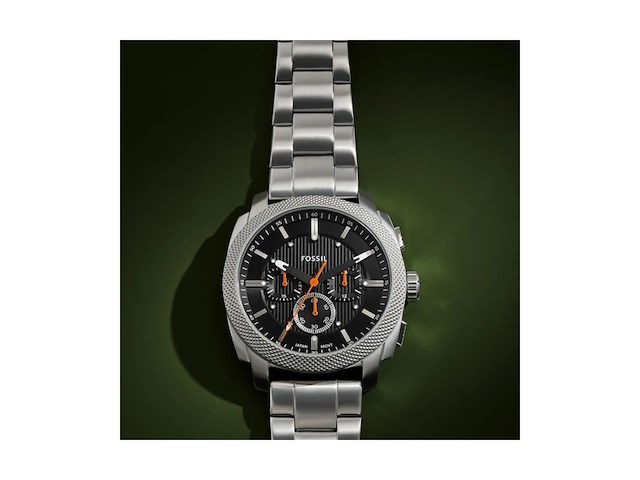 Fossil raquel horloge roestvrij stalen of leren band 44mm zwart - afbeelding 3 van  3