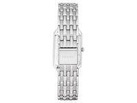 Fossil raquel horloge voor dames quartz uurwerk met roestvrij stalen of leren band zilverkleur en wit - afbeelding 2 van  3