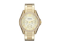 Fossil riley es3203 dames horloge goudkleurig - afbeelding 1 van  1