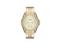 Fossil riley es3203 dames horloge goudkleurig - afbeelding 1 van  1