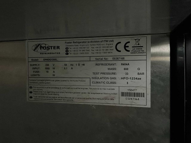 Foster eprog1350l dubbeldeurs vrieskast - afbeelding 7 van  7