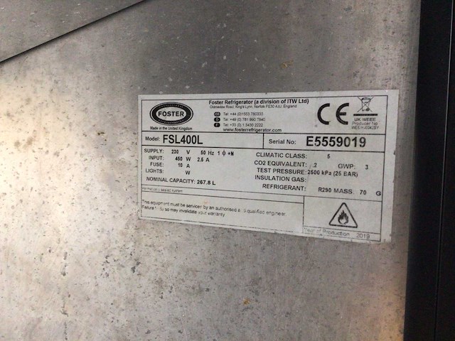 Foster fsl400l koelkast - afbeelding 4 van  4