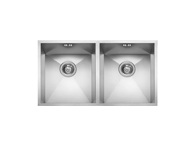 Foster quadra double stainless steel kitchen sink - 1208/890 - afbeelding 1 van  3