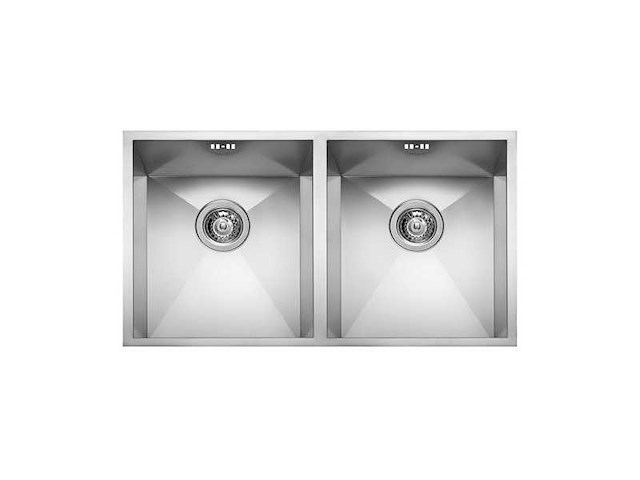 Foster quadra double stainless steel kitchen sink - 1208/890 - afbeelding 2 van  3