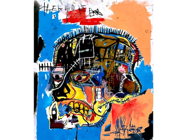 Foto basquiat ‘affiche skull’ - afbeelding 2 van  4