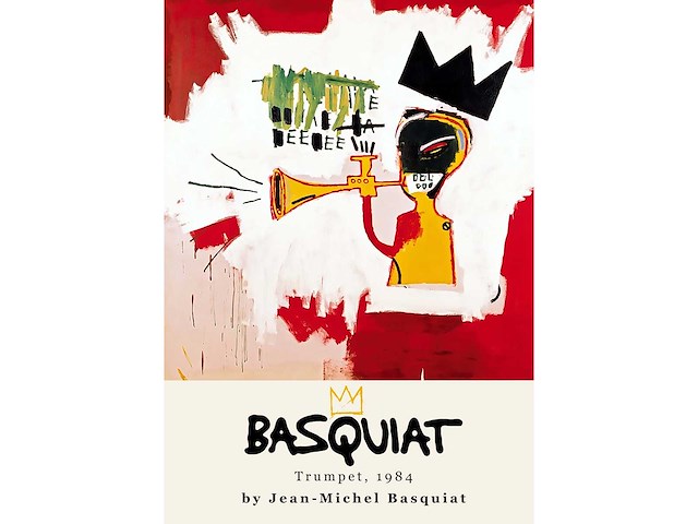 Foto basquiat ‘affiche trumpet’ - afbeelding 1 van  5